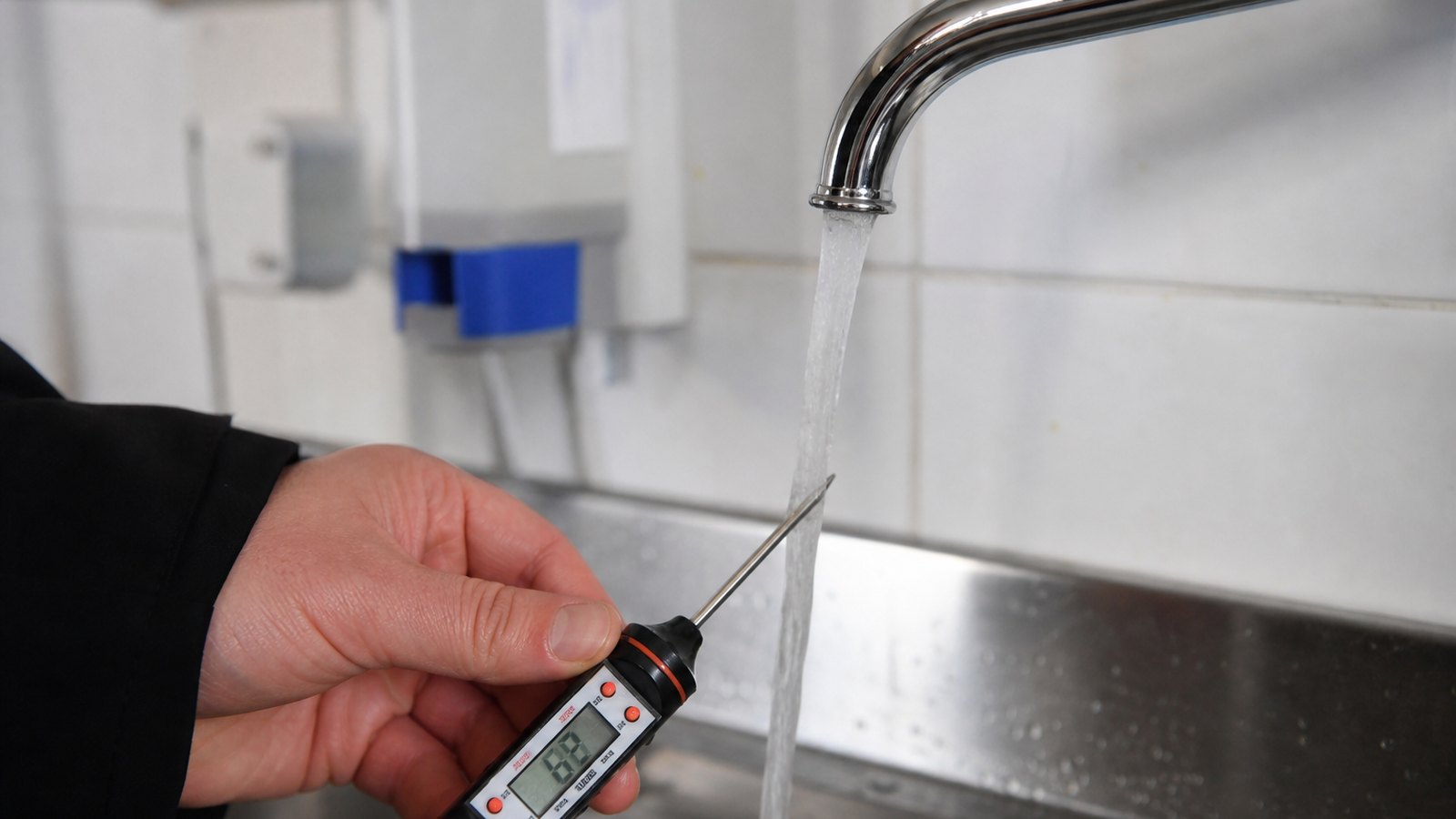 Mesure de la température de l'eau chaude à un point d'usage